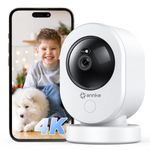 ANNKE 4K Indoor Camera, 360° PTZ WiFi Camera, 2.4G/5GHz Dual-Band Pan&Tilt Security Camera for Home Elder Baby Pets, Two-Way Audio, AI Motion Detection, Night Vision, SD Card Slot, Crater Reno