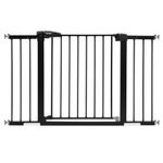 Mom's Choice Award Winner-BABELIO Metal Baby Gate, 29-48'' Easy Install Pet Gate, Extra Wide Walk Thru Child Safety Gate with Door, Pressure Mounted Dog Gate for Doorways & Stairs, Black…