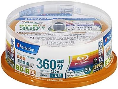 Verbatim VBR260YP20SV1 Single Recording Blu-ray Disc BD-R DL 50GB 20 Sheets White Printer Blue Single Layer 1-4X