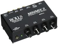 Rolls Mini Mix II 2 1/4 & 3 RCA Mixer, Black (MX51S)