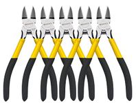 Wire Cutters 5 Pack,6.5 inch Flush Cutters,BOOSDEN Spring Loaded Cutting Pliers,Precision Side Cutters,Ultra Sharp Diagonal Cutters,Small Dikes Wire Snips Wire Clippers for Crafting, Jewelry, Floral