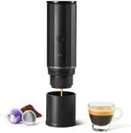 Electric Portable Espresso Machine, 15 Bar Mini Coffee Maker, One Button Start, USB-C & Car Charger, Lightweight Espresso Maker for Camping, Office,Travel, RV, Hiking, Office(Capsules not Included)