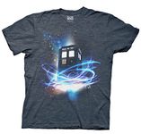 Doctor Who Tardis in Space Men's T-Shirt (Medium, Heathered Navy)