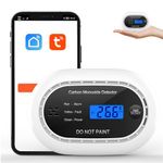 XINDUM 10 Years Carbon Monoxide Detector, Smart Carbon Monoxide Alarm with APP, 2.4GHz WiFi, CE Certificated EN50291 Standard CO Detector, LCD Display, 85dB Audible Alarm, Sealed in Lithium Battery