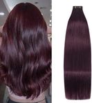 SeaShine Tape in Hair Extensions 100% Remy Human Hair Extensions Silky Straight 16 18 20 22 24Inch for Fashion Women 18inch #99j