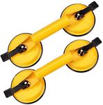 Yesland 2 Pack Glass Suction Cups - Heavy Duty Iron Puller/Lifter/Gripper Double Vacuum Handle Plate/Holder Hooks - for Lifting Glass/Floor Gap Fixer