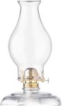 Crisa 3” X 4 3/4” X 8 1/2” Replacement Clear Glass Chimney Globe Large Bulge Smooth Top Glass Oil Lamp Hurricane Lamp