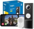 Tapo D235 2K 5MP Doorbell Camera Wireless 180°DFOV Ultra-Wide Video Doorbell Wireless or Wired,Battery 210 Day,Ring Chime Included,Head-to-Toe View IP66,TP-Link Free AI Detection,Alexa,No Monthly Fee
