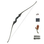 SinoArt 60" Takedown Long Bow Archery Wooden Archery Bow Included Fur Rest Pad Stringer Tool Tab String Nocks Left Hand for Hunting or Target (Left Hand 35lbs)