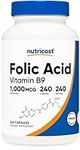 Nutricost Folic Acid (Vitamin B9) 1