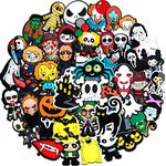 Halloween Shoe Charms 45 PCS Horror Charms,Horror Movie Charms,Scary Charms Gifts,Pumpkin,Michael Myers,Gothic,Witch，Teens/Childs Accessories Charms, Rubber, No Gemstone