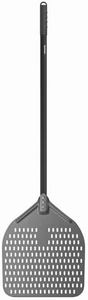 G.a HOMEFAVOR 14" x 17" Perforated Pizza Peel 49 Inch overall, Rectangular Aluminum Pizza Turning Peel with Extended Silcone Handle For Baking Pizza Brick Oven