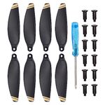 MECCANIXITY Mini 1 Drone Propellers Drone Blades Propellers Black Golden with Screwdriver/Screw, Quick-Release, Low-Noise Propeller for DJI Mini 1 Drone, Quadcopter, Pack of 8