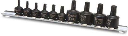 Titan 16142 Stubby Star Bit Socket Set-10 Piece