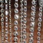 GANE-SHLIGHTS GL Crystal Chandelier Parts Prisms Pendants Balls Suncatchers Garland Glass Beads Split Rings (14 Mm Bead, Clear) -10 Meter
