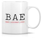 Retreez Funny Mug - Best Attorney Ever BAE Lawyer 11 Oz Ceramic Coffee Mugs - Funny, Sarcasm, Sarcastic, Motivational, Inspirational birthday gifts for friends, coworkers, brother, sister, dad, mom