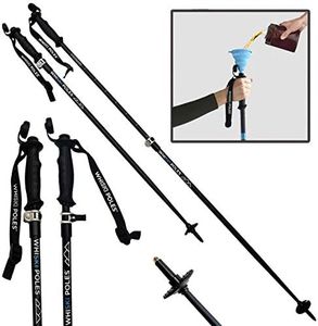 WhiSki Poles Performance Ski Pole Flask - Adjustable & Lightweight - Telescopes 36"-54" (90-140Cm) (with Stash Handle Inserts)