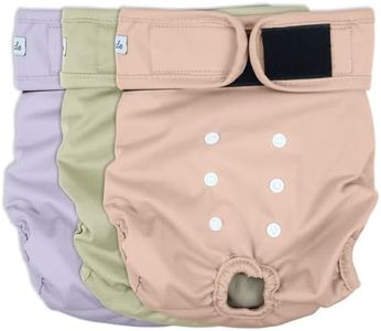 Grecle Washable Female Dog Diapers - Premium Reusable Diapers for Doggie in Heat - Highly Absorbent Dog Diapers Female for Pet Incontinence with Adjustable Snaps Pink, XXL