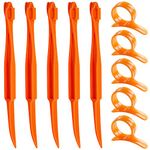 SENHAI Orange Citrus Peelers, Set of 10 Plastic Fruit Lemon Skin Remover Slicer