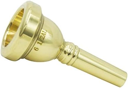 Missmore Trombone Mouthpiece 6 1/2AL Gold，Gold Plated