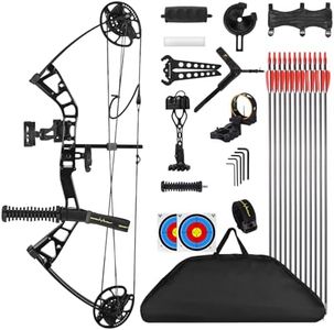 Lanneret Youth Compound Bow Package for Youth & Kids,Beginners and Women,10-40 Lbs Draw Weight,16"-28" Draw Length,290fps，Compound Bow Kit for Beginner
