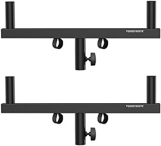 Vondynote Dual Speaker Pole Mount Speaker Mounting Fork Bracket Bar Speaker Pole Adapter, Set of 2