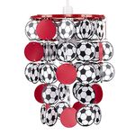 MiniSun - Boys Red United Football Bedroom/Nursery Ceiling Pendant Light Shade