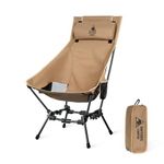 OneTigris Dragonhide Oversized Camping Chair with Pillow Design, Comfortable Widened Seat Folding Chair, 275 lbs Capacity