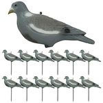 NITEHAWK 12 x Painted Full Body Pigeon Decoy Shell Hunting Shooting Fake Bird Decoying Pack