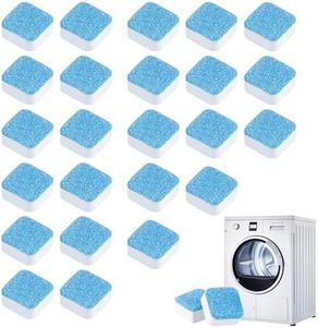 24 Pcs Washing Machine Descaler Cleaner Tablets, Compatible with Front & Top Load Washers, Eco-Friendly Septic Safe Odor Remover, Cleans Drum & Tub Seal, Home Essential