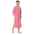 Mush 100% Bamboo Bathrobe for Men/Women (Unisex) S/M,(Pack of 1) (L, Ruby Red)