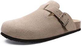 ODOLY Women's Suede Clogs Soft Cork