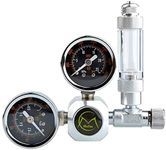 Mufan Dual Gauge Manual Co2 Regulator with Bubble Counter (Without Solenoid) Suitable for The Thread Size g 5/8