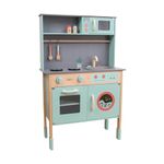 Owl & Fox Wooden Kitchen Set, Pretend Play for Girls and Boys with Sink, Hob, Taps, Microwave, Washing Machine, Utencils, FSC Sustainable, Traditional & Stylish, 3 years+, 69x29x106 cm H