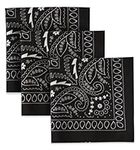 Tough Headwear Large Bandana Headband - Handkerchief Bandanas for Men & Women - Paisley Bandana Pack - Cowboy Scarf, Red / White / Navy Blue, 3 - Pack
