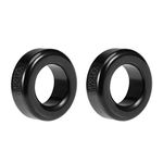 sourcing map Toroid Core, Ferrite Chokes Ring Iron Powder Inductor Ferrite Rings, Black 2pcs, 23.5 x 40.5 x 14.7mm