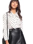 Rimsha Wear Polka print tie up neck long sleeve women shirt (X-Small)