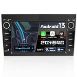 2+64G Android 13 Car Stereo for Vauxhall Corsa Astra Vivaro Zafira with Wireless CarPlay Android Auto, 7” Touchscreen Car Radio with Bluetooth GPS FM RDS WiFi SWC HiFi/EQ-Audio + Backup Camera