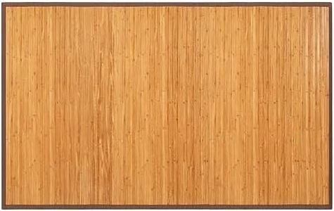 COSTWAY Bamboo Area Rug, 5'x8' Natural Bamboo Floor Mat with Anti-Slip Backing, Indoor Roll-up Runner Rug, 96"x60" Anti-Skid Large Floor Carpet for Bedroom Living Room Entryway Indoor