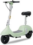 OKAI Electric Scooter with Seat for Adults, 25 Miles Range, 750W Peak Motor, 15.5 MPH Retro Seated E-Scooter, 10" Vacuum Tires, Detachable Battery, LED Screen, Dual Brake