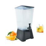 CLIVIA 5 Gallon Beverage Dispenser, Commercial Drink Dispenser Juicer Dispenser for Restaurant/Buffet/Bar/Parties-Translucent/Black