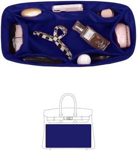 KINGS IN BAG BK35 Bag Shaper Insert, Handbag Organizers for Inside Purse, Silky Purse Insert for BK Bags, 114 Color Options (Blue electric, Birkin35)