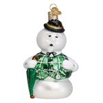 Old World Christmas Sam The Snowman Glass Blown Ornament for Christmas Tree