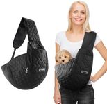 JourCraf Dog and Cat Sling Carrier, Hands Free Pet Carriers Bag, Padded Adjustable Pet Soft Carrier with Adjustable Shoulder Strap, Travel Safety Harness Machine Washable for Small Cats Dogs Outdoor