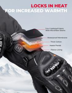 KEMIMOTO Heated Motorcycle Gloves – Waterproof, Touchscreen, Men/Women