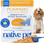 Native Pet Organic Pumpkin for Dogs (32 oz)- All-Natural, Organic Fiber for Dogs - Mix with Water to Create Delicious Pumpkin Puree - Prevent Waste with This Canned Pumpkin Alternative