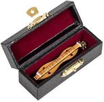 Broadway Gift Co. Dulcimer Miniature Replica Yellow Wood Tone 1.5 x 3 Resin Tabletop Figurine