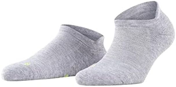 FALKE Women's Cool Kick Sneaker Socks, Breathable, Cooling Effect, Polyester, Ankle Length, Everyday Casual, Grey (Light Grey 3400), 5-6, 1 Pair