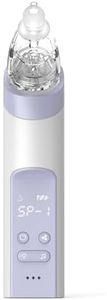 GROWNSY Electric Nose Aspirator for Toddler with 3 Silicone Tips, Adjustable Suctions, Music and Light Soothing Function (Pink)