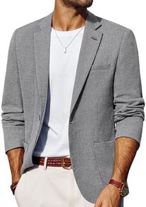 Mens Casual Blazer Lightweight One Button Suit Jacket Slim Fit Sport Coats